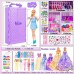 Fashion 91pcs 11.5 Inch Girl Doll With Clothes Accessories And Closet, Princess Gowns, Fashion Dresses, Outfits, Swimsuits.Doll Dress Up Toys For Girls Kids Toddlers.Christmas Gift For Ages 3+
