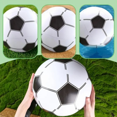 3pcs Inflatable Soccer Toy, 12 Inch Beach Balls for Summer Parties, Beach Pool Party Toys, Ideal for Family Parties, Outdoor & Indoor Games, Holiday Events, Water Play Sports Supply, Mother's Day Gift