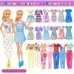 Fashion 91pcs 11.5 Inch Girl Doll With Clothes Accessories And Closet, Princess Gowns, Fashion Dresses, Outfits, Swimsuits.Doll Dress Up Toys For Girls Kids Toddlers.Christmas Gift For Ages 3+
