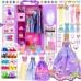 Fashion 91pcs 11.5 Inch Girl Doll With Clothes Accessories And Closet, Princess Gowns, Fashion Dresses, Outfits, Swimsuits.Doll Dress Up Toys For Girls Kids Toddlers.Christmas Gift For Ages 3+